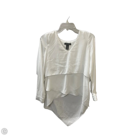 Top Long Sleeve By White House Black Market In White, Size: 4p
