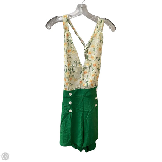 Romper By RETRO STAGE In Green & Orange, Size: M
