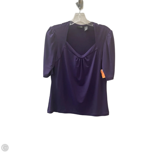 Top Short Sleeve By East 5th In Purple, Size: M