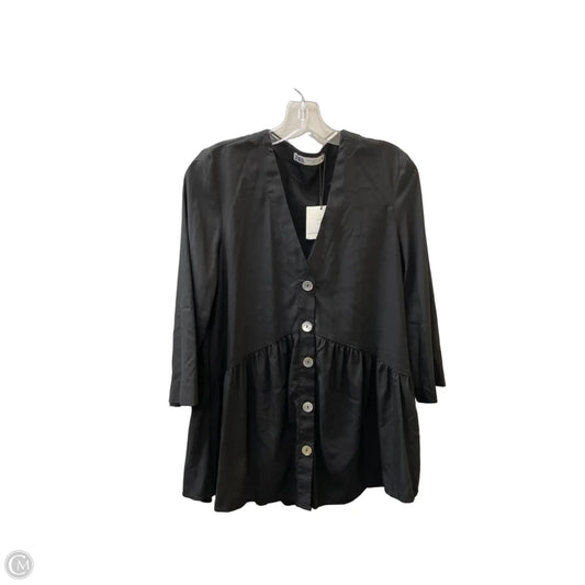 Top Long Sleeve Basic By Zara In Black, Size: Xs