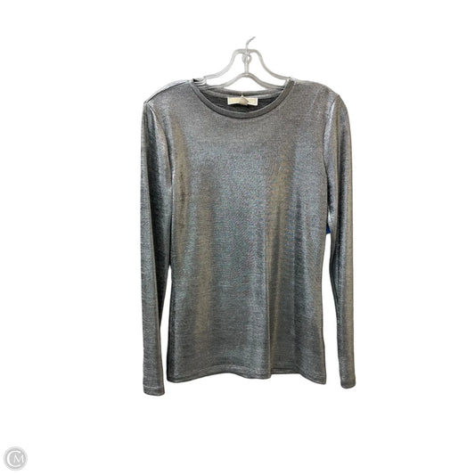 Top Long Sleeve By Michael By Michael Kors In Silver, Size: M