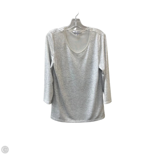Top Long Sleeve By Peter Nygard In Grey, Size: M