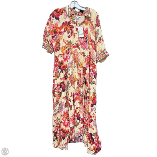 Dress Casual Maxi By A Loves A In Floral Print, Size: M