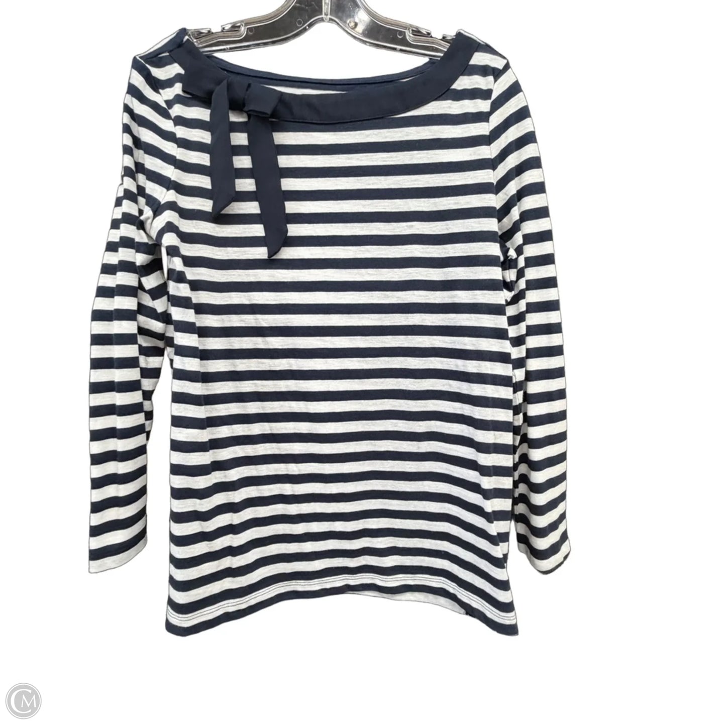 Top Long Sleeve Basic By Loft In Navy, Size: M