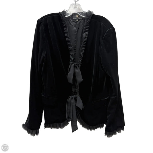 Blazer By Sandra Darren In Black, Size: 16