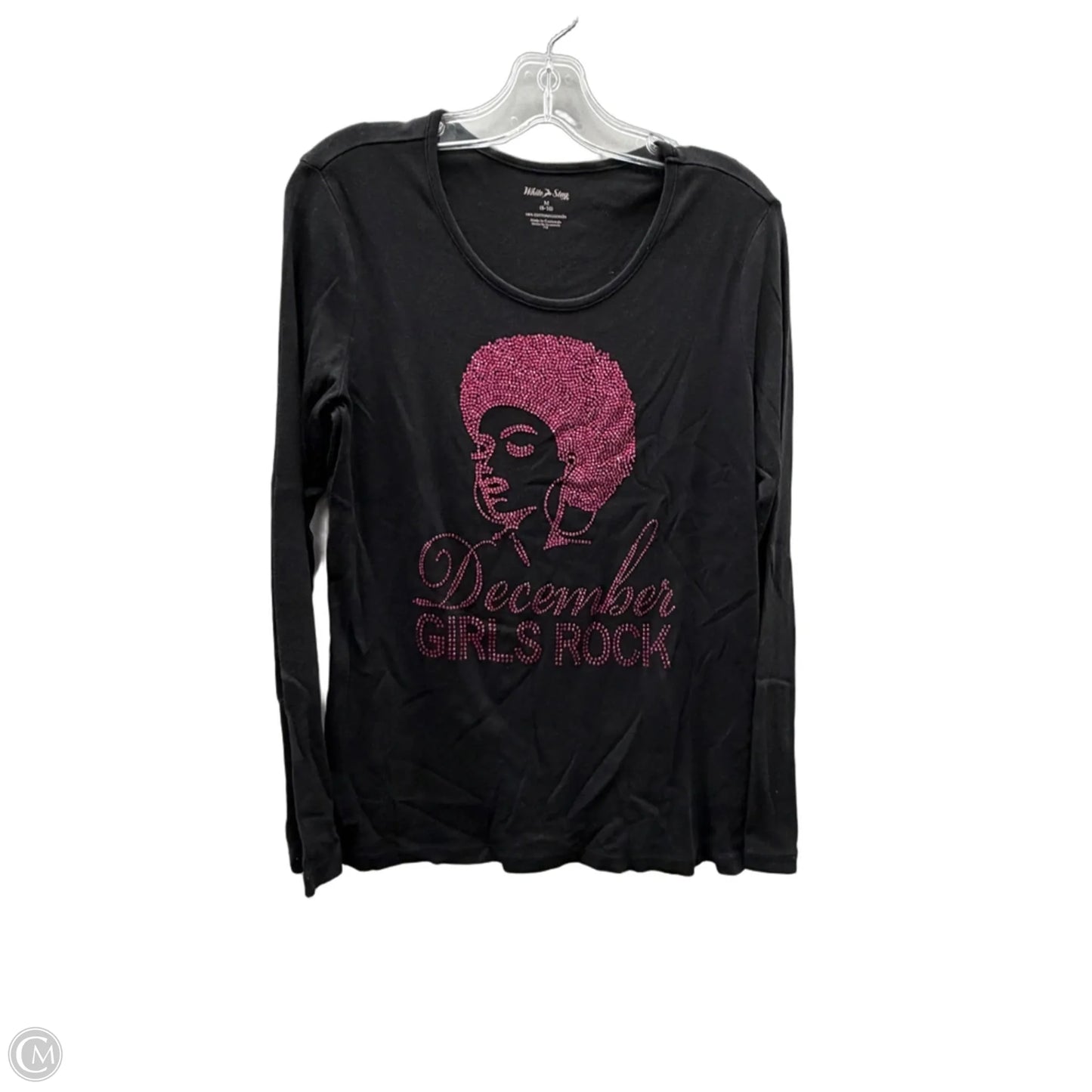 Top Long Sleeve Basic By White Stag In Black, Size: M