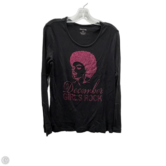 Top Long Sleeve Basic By White Stag In Black, Size: M