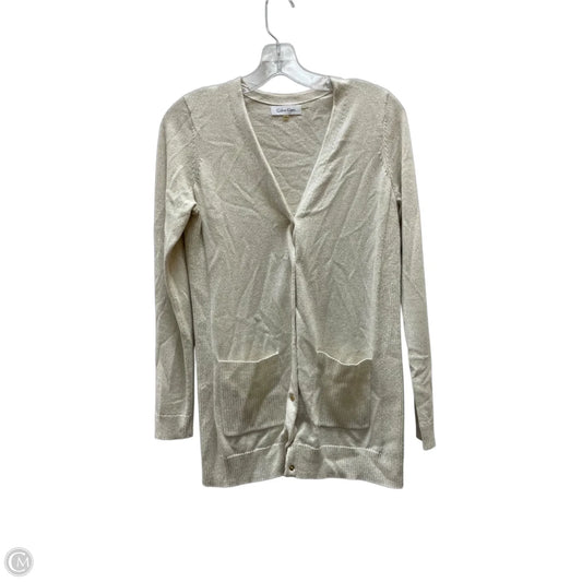 Sweater By Calvin Klein In Gold, Size: Xs