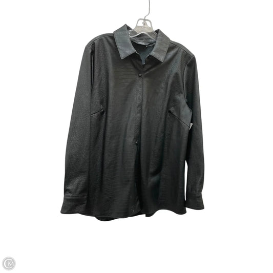 Jacket Shirt By Dennis Basso Qvc In Snakeskin Print, Size: M