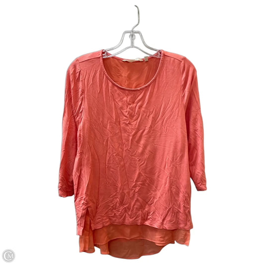 Top Long Sleeve By Soft Surroundings In Peach, Size: Mp