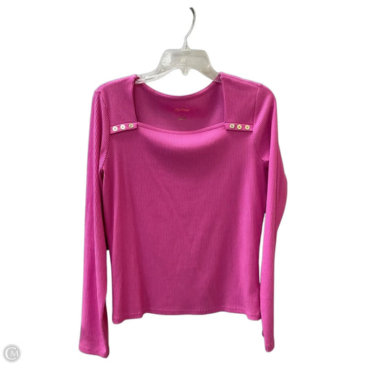 Top Long Sleeve Designer By Lilly Pulitzer In Pink, Size: L