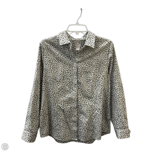 Top Long Sleeve By Chicos In Animal Print, Size: M