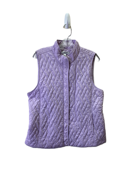 Vest Puffer & Quilted By Croft And Barrow In Purple, Size: L