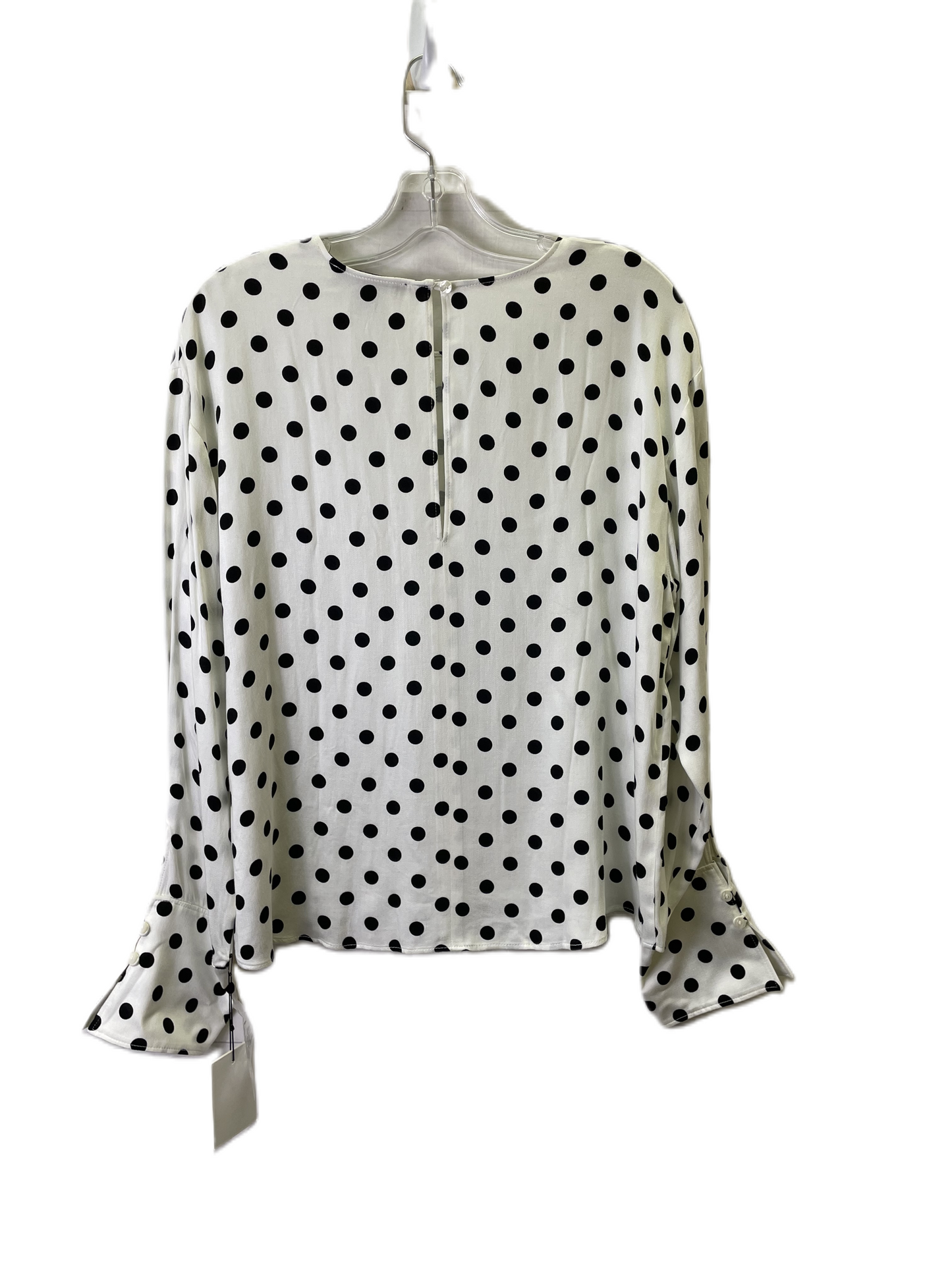 Top Long Sleeve Basic By Something Navy In White, Size: M