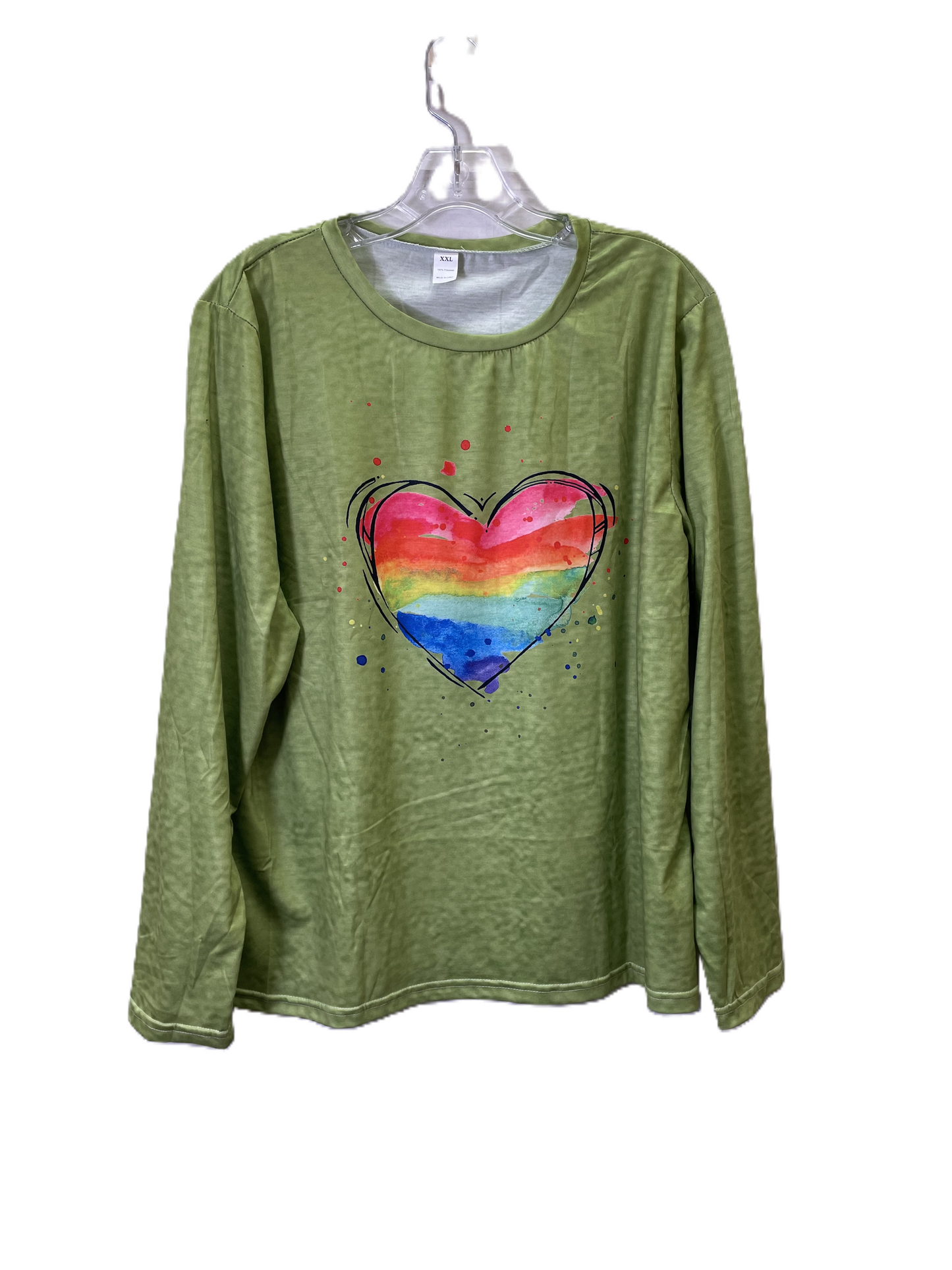 Top Long Sleeve By Cme In Green, Size: Xxl