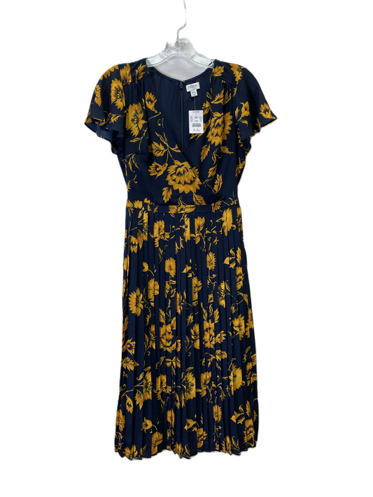 Dress Casual Midi By J. Crew In Blue & Yellow, Size: 0