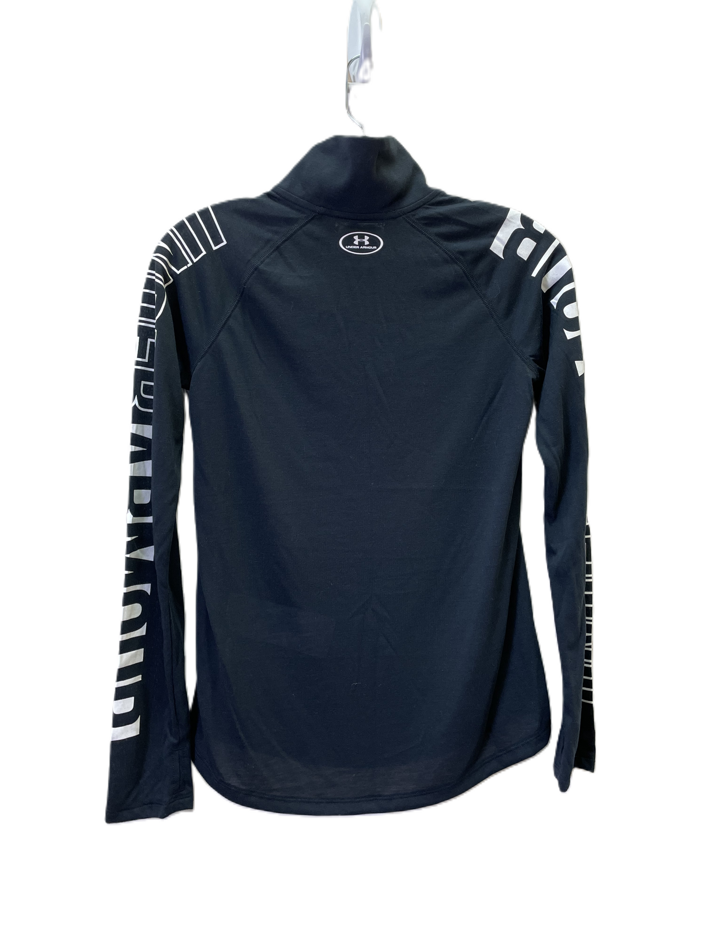 Top Long Sleeve By Under Armour In Black, Size: S