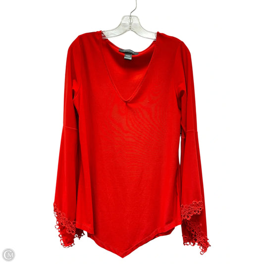 Top Long Sleeve Basic By Ashley Stewart In Red, Size: 12