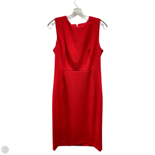 Dress Casual Maxi By Calvin Klein In Red, Size: 10