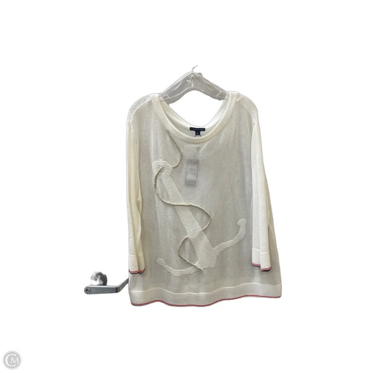 Sweater By Tommy Hilfiger In Cream, Size: 1x