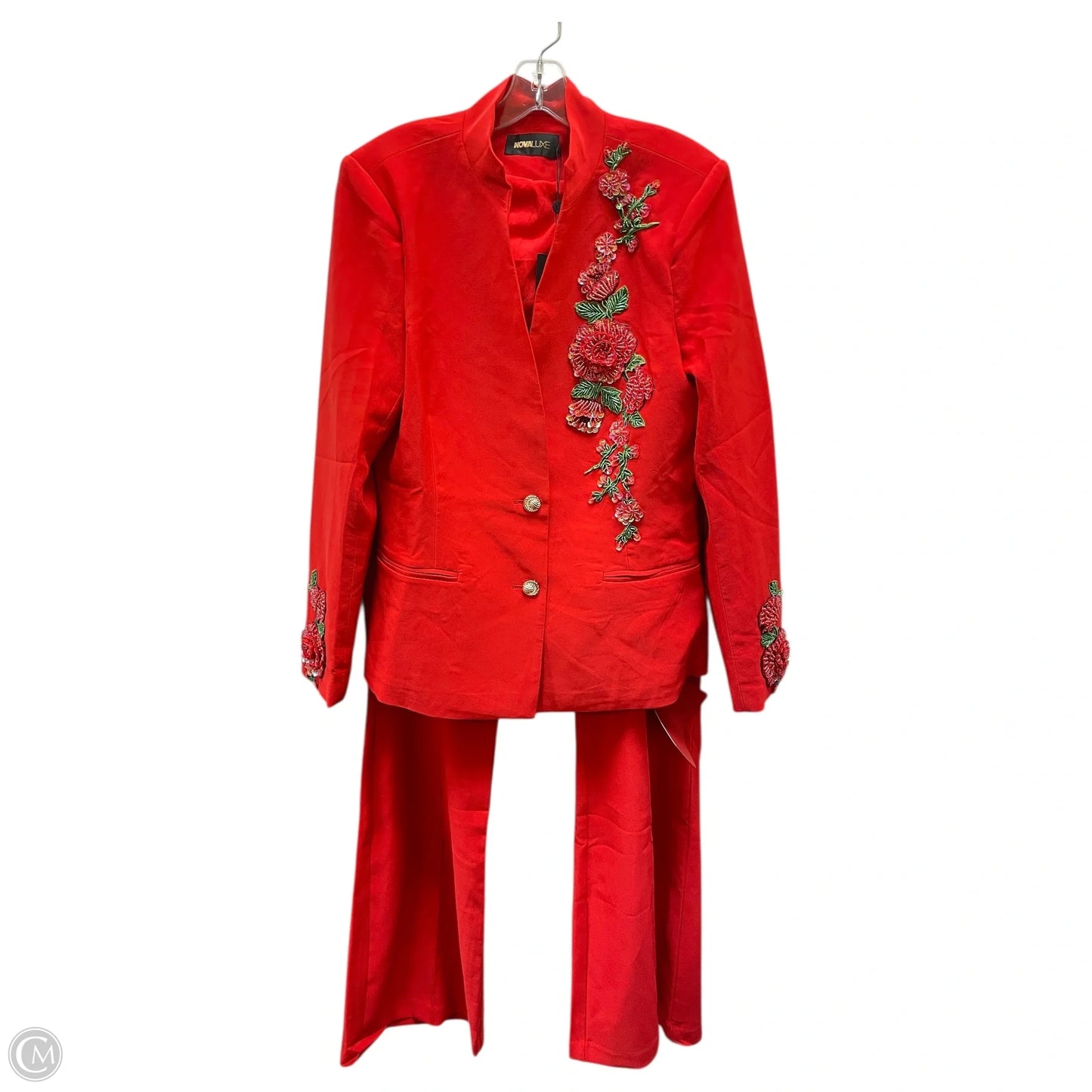 Pants Suit 2pc By Fashion Nova In Red, Size: Xl