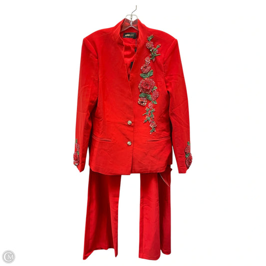 Pants Suit 2pc By Fashion Nova In Red, Size: Xl