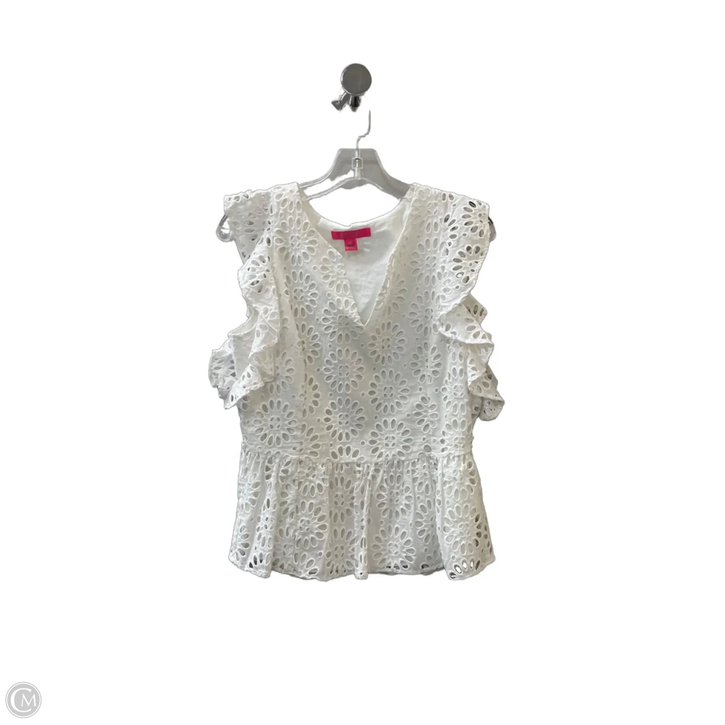 Top Sleeveless Designer By Lilly Pulitzer In White, Size: 4