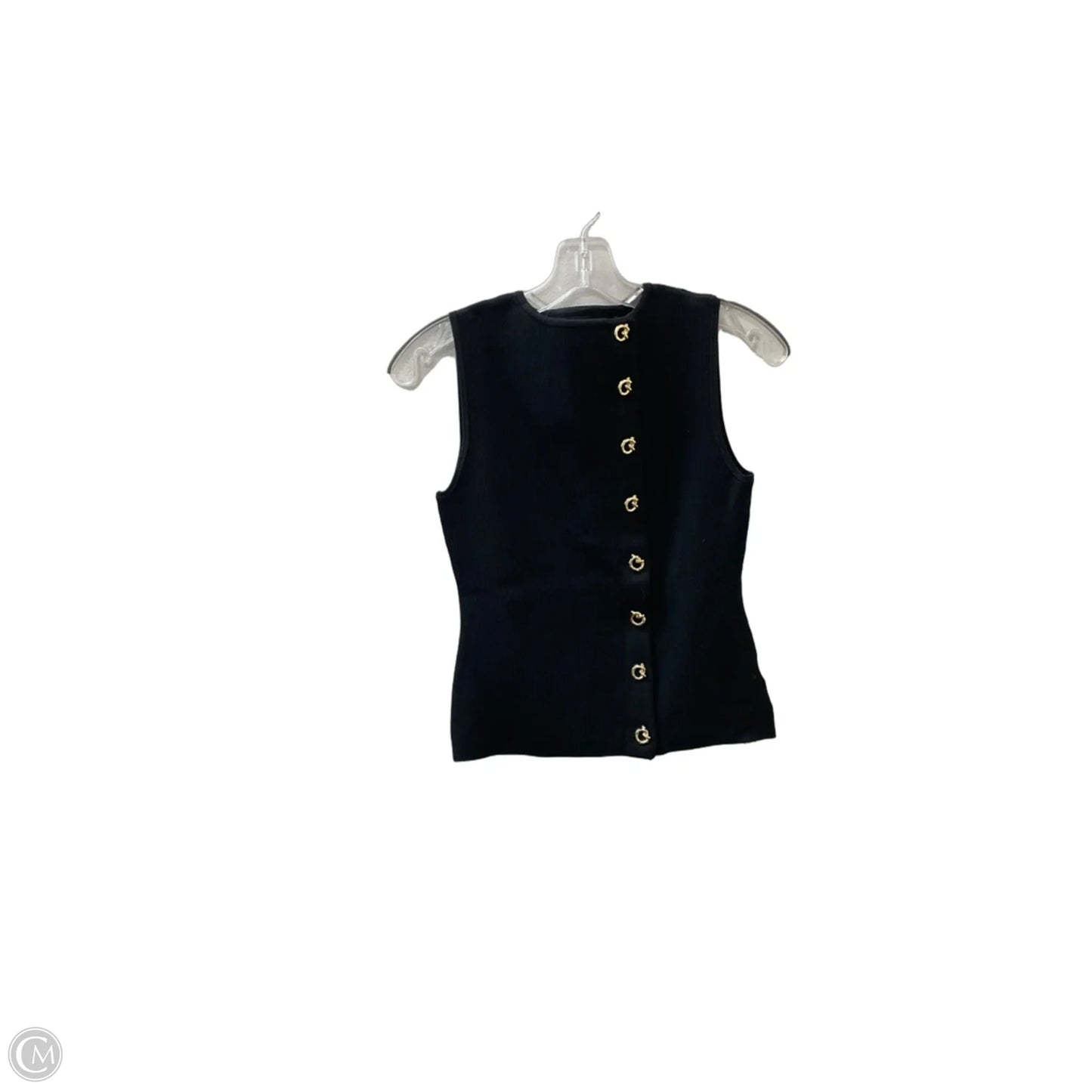 Top Sleeveless By Commense In Black, Size: S