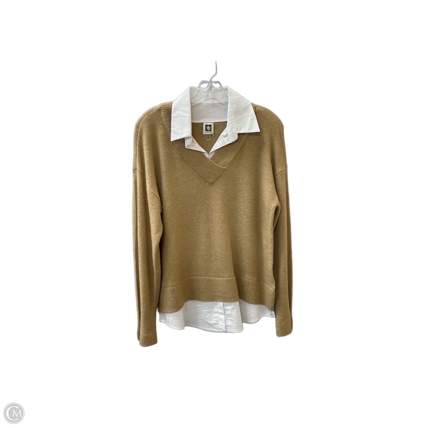 Sweater By Anne Klein In Beige, Size: M