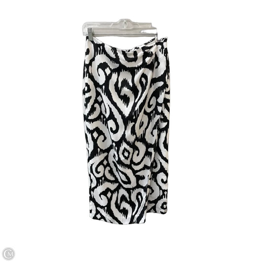 Skirt Midi By Ann Taylor In Black & White, Size: 6