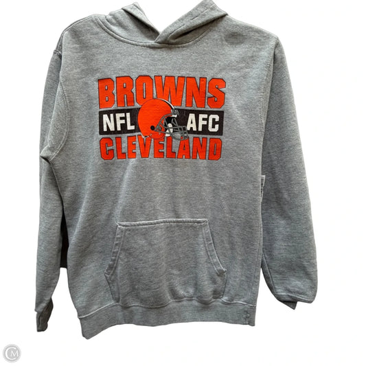 Athletic Sweatshirt Hoodie By Nfl In Grey, Size: S
