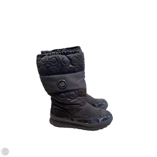 Boots Designer By Coach In Brown, Size: 8