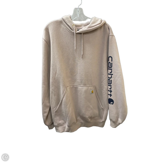 Athletic Sweatshirt Hoodie By Carhartt In Pink, Size: M