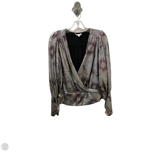 Top Long Sleeve By Madison D Amelie In Silver, Size: M