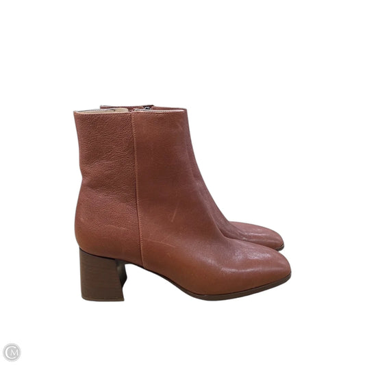 Boots Ankle Heels By M.Gemi In Brown, Size: 9