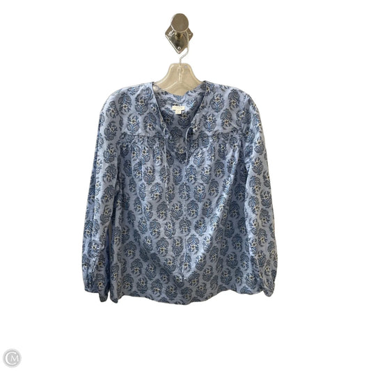 Top Long Sleeve By J. Crew In Blue, Size: M