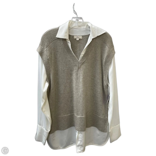 Sweater By Elan In Beige, Size: M