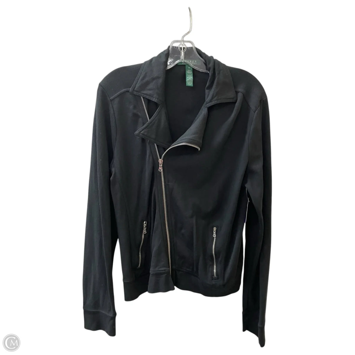 Athletic Jacket By Ralph Lauren In Black, Size: M