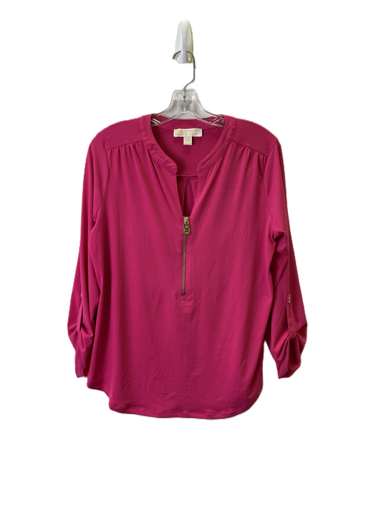 Top Long Sleeve By Michael By Michael Kors In Pink, Size: L