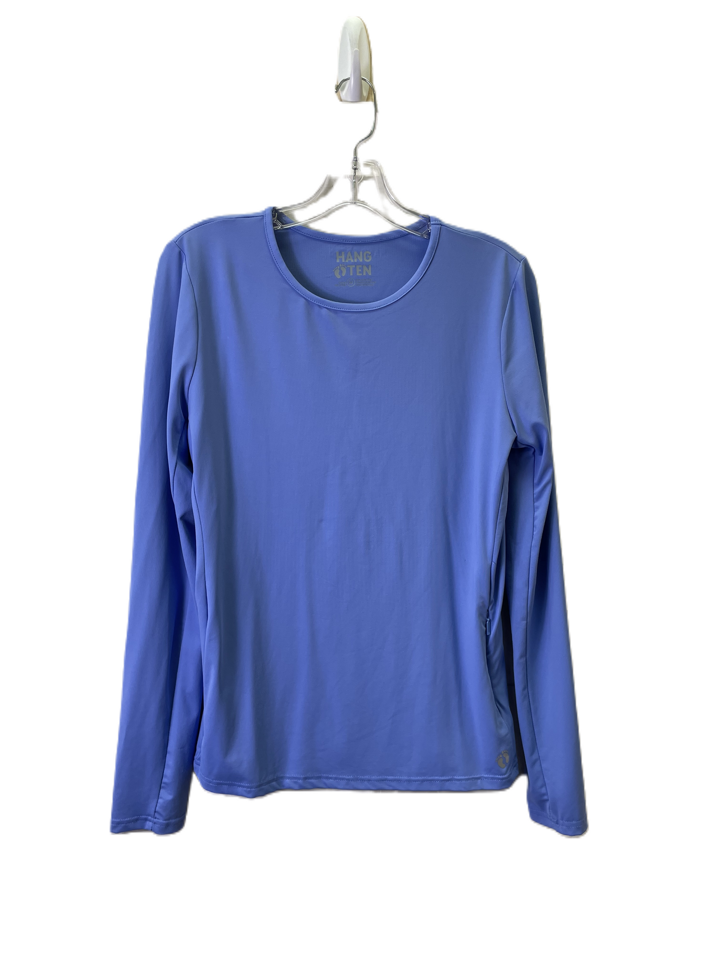 Athletic Top Long Sleeve Crewneck By Hang Ten In Blue, Size: M