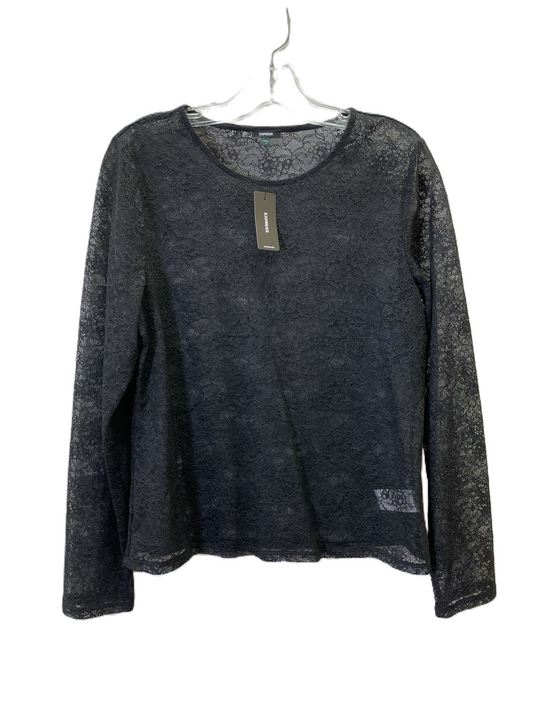 Top Long Sleeve By Express In Black, Size: L