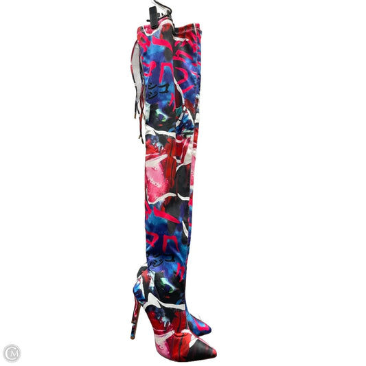 Boots Knee Heels By Liliana In Multi-colored, Size: 5.5