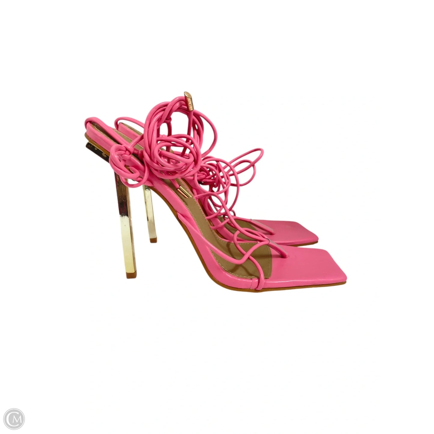 Sandals Heels Kitten By Fashion Nova In Pink, Size: 8.5