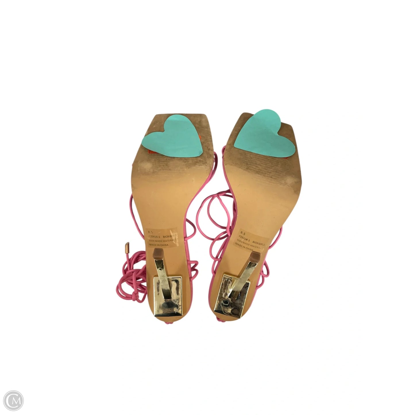 Sandals Heels Kitten By Fashion Nova In Pink, Size: 8.5