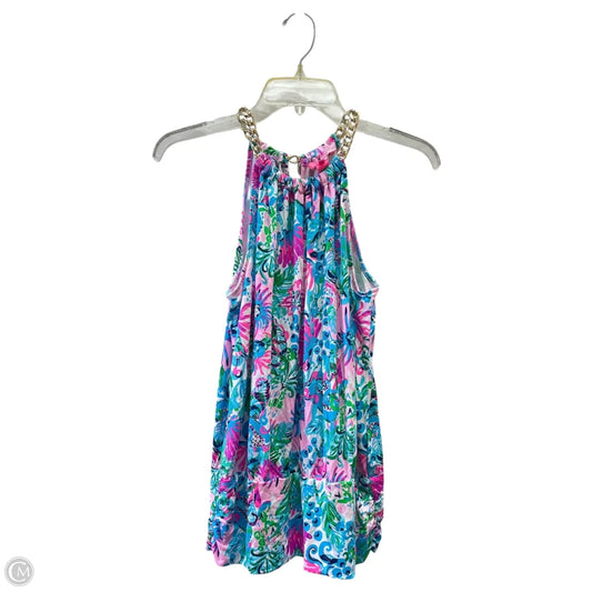 Top Sleeveless Designer By Lilly Pulitzer In Pink & Purple, Size: S