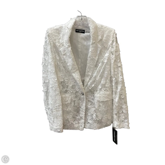 Blazer Designer By Karl Lagerfeld In White, Size: S