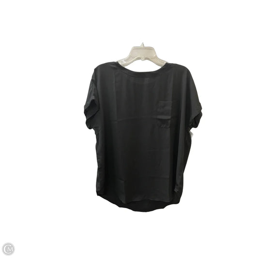 Blouse Short Sleeve By Buffalo David Bitton In Black, Size: L