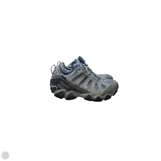 Shoes Hiking By OBOZ In Grey & Tan, Size: 8.5