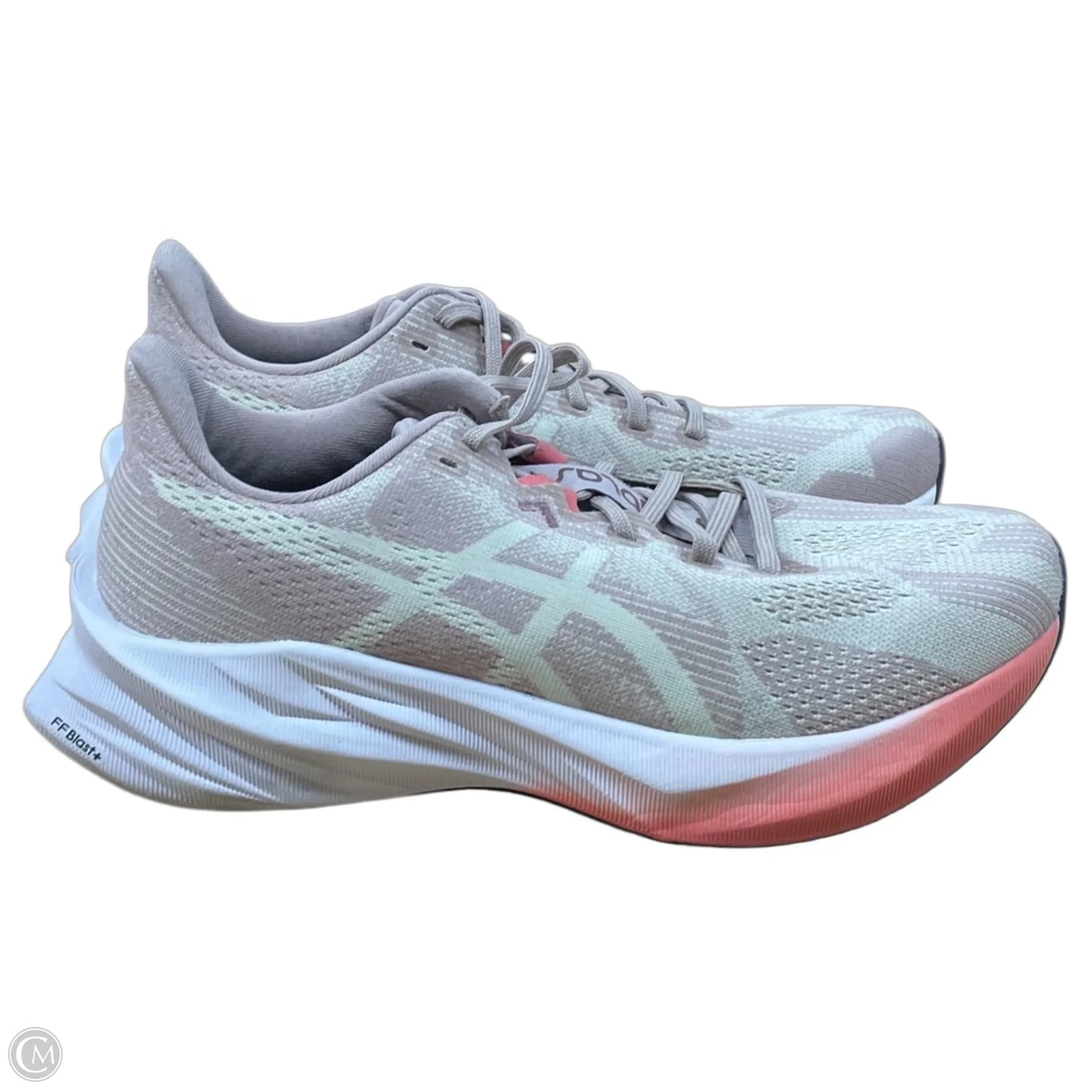 Shoes Sneakers By Asics In Cream & Pink, Size: 8.5