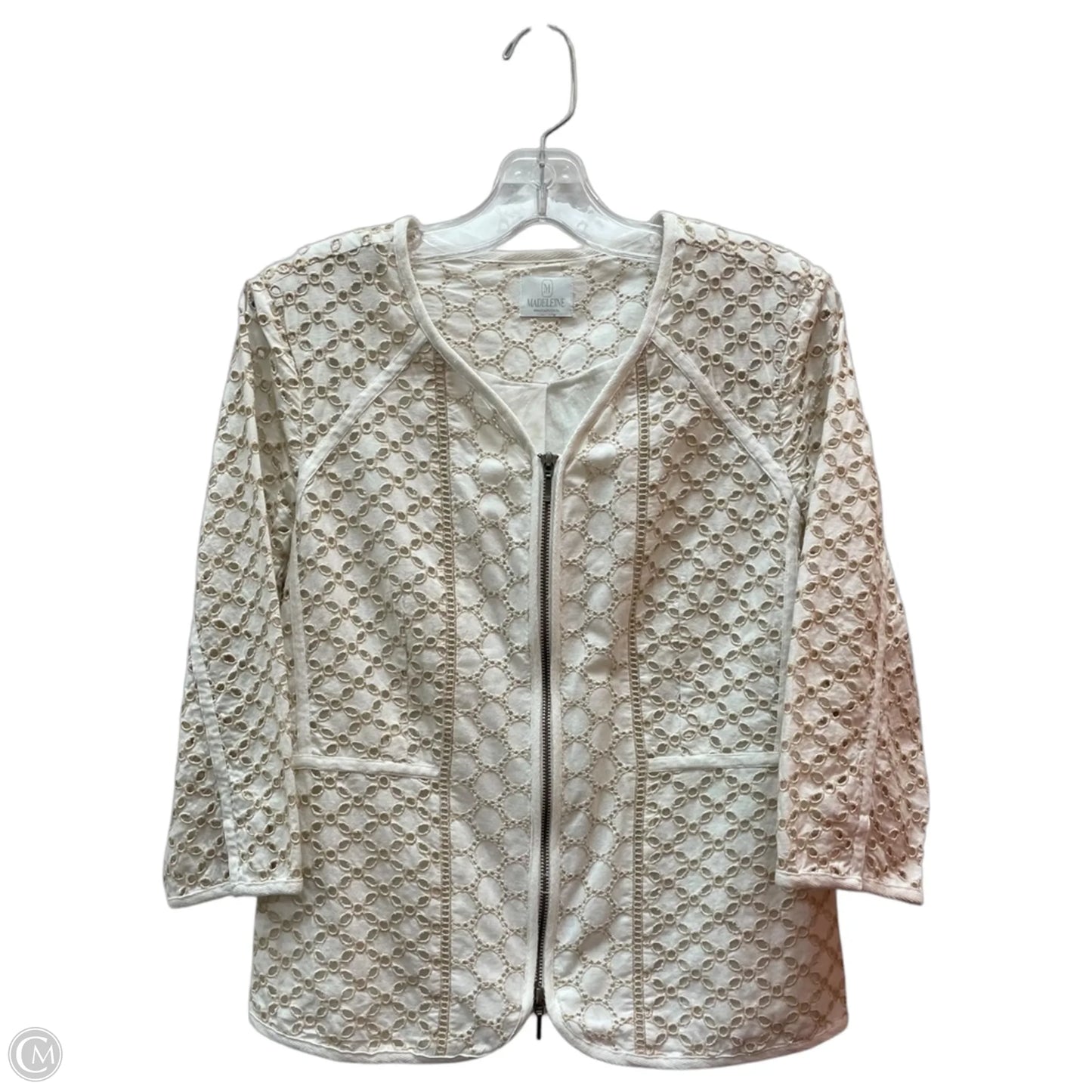 Jacket Other By Madeleine In Tan & White, Size: M